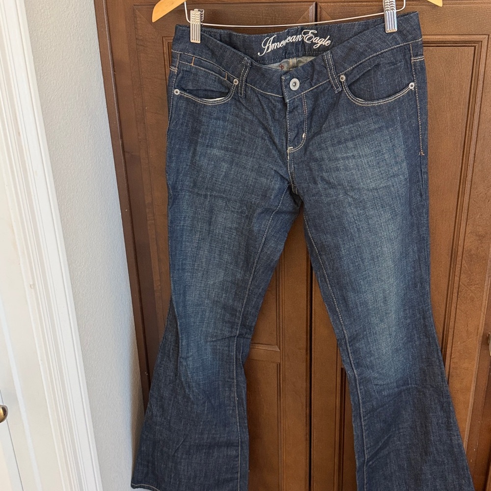 Vintage Y2K American Eagle Real Flare Dark Wash Jeans